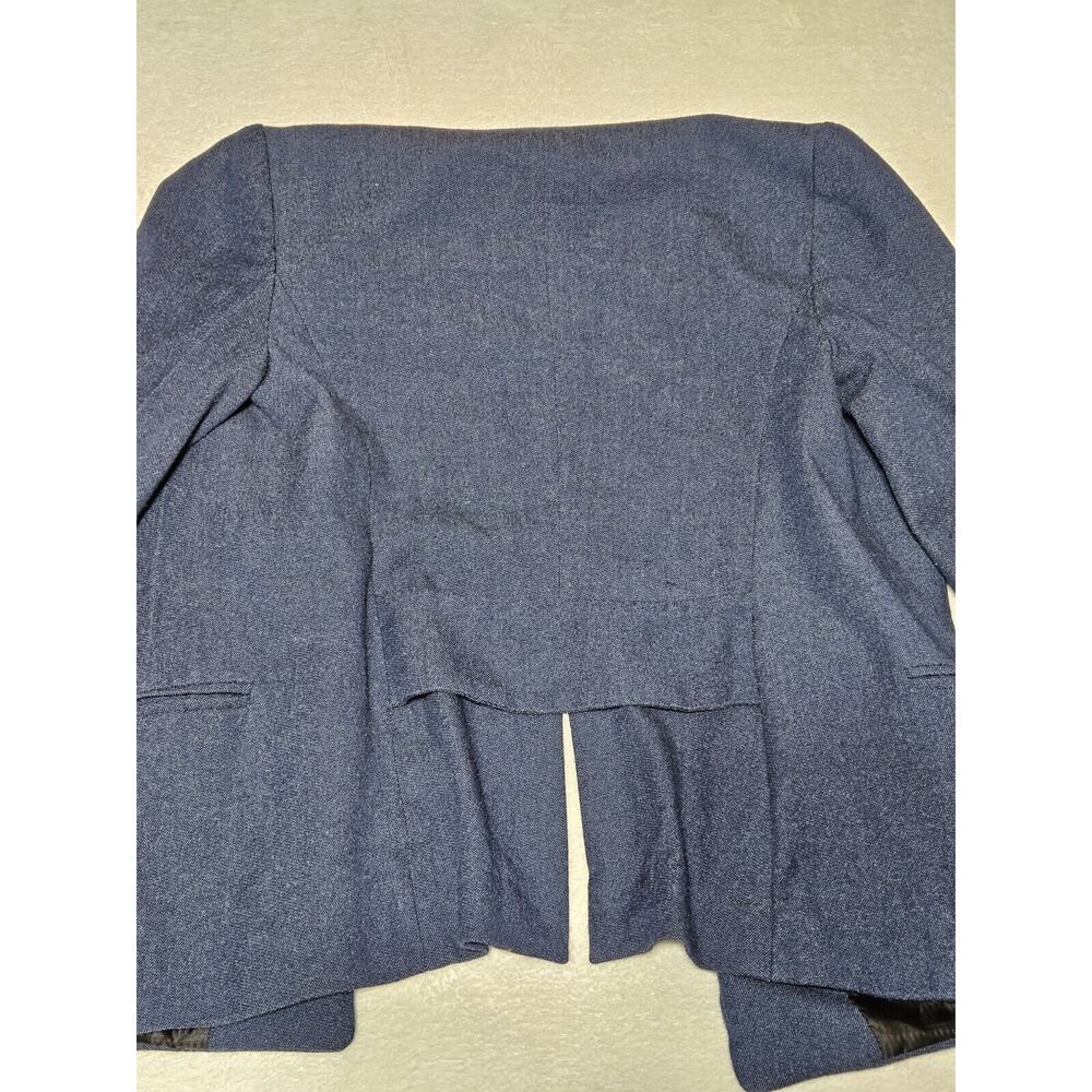 Adrienne Vittadini Open Front Blazer Suit Women XS Navy Blue - Picture 8 of 8